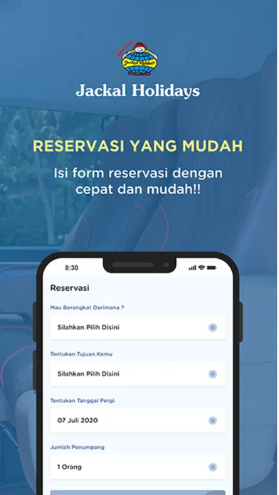 Tangkapan layar Jackal Holidays Shuttle