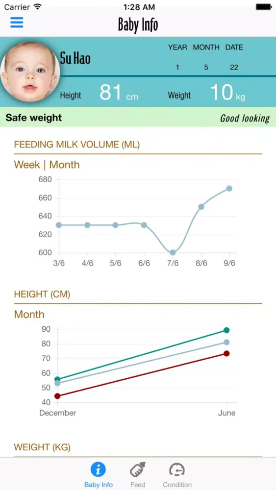 Ảnh chụp màn hình của LoveBaby - Baby growth tracker