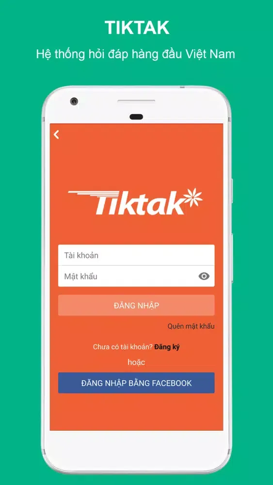 Screenshot di TIKTAK - Hệ thống HỎI-ĐÁP