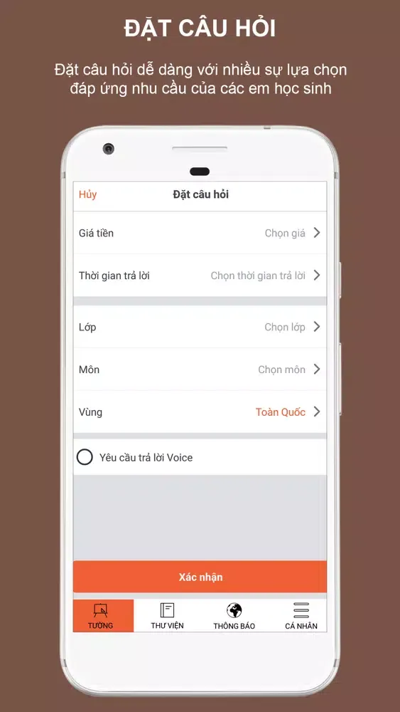 Screenshot di TIKTAK - Hệ thống HỎI-ĐÁP