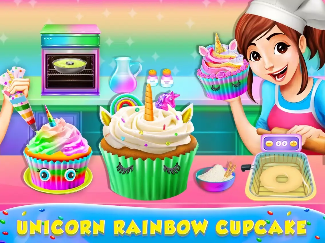 Unicorn Rainbow Cupcake iPad  Screenshots
