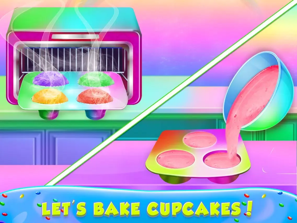 Unicorn Rainbow Cupcake iPad  Screenshots