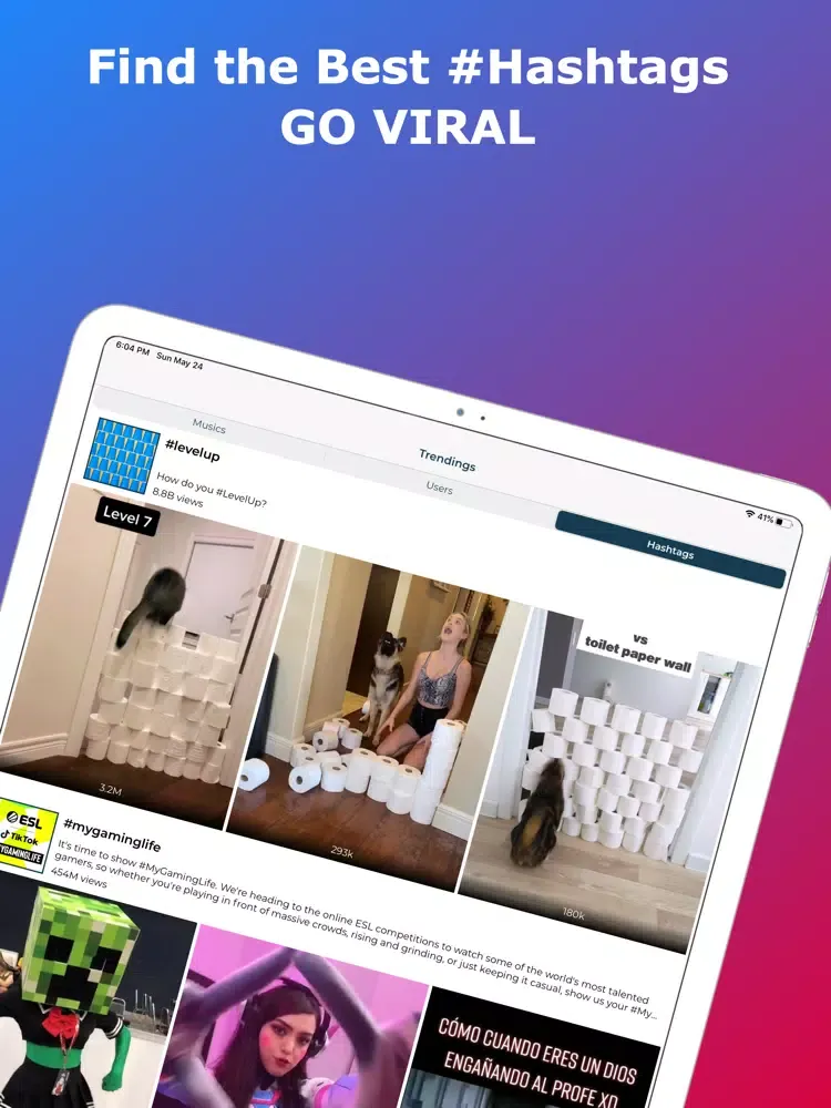 تصاویر TikTracker+ Reports for TikTok iPad 