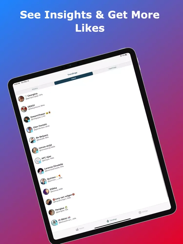 تصاویر TikTracker+ Reports for TikTok iPad 