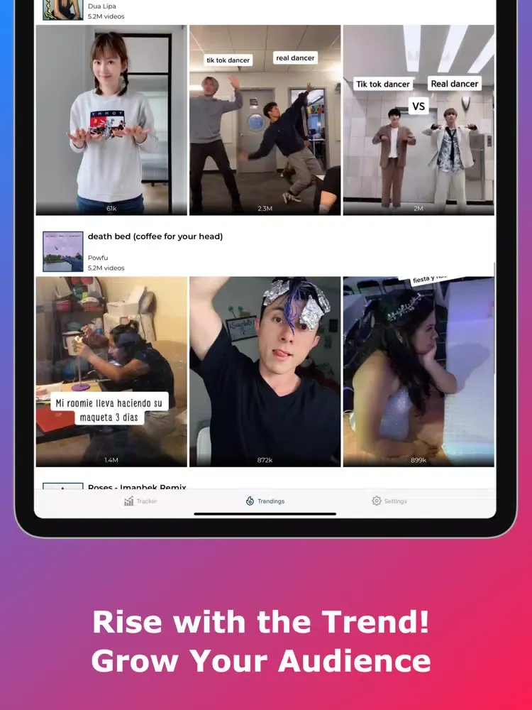 تصاویر TikTracker+ Reports for TikTok iPad 
