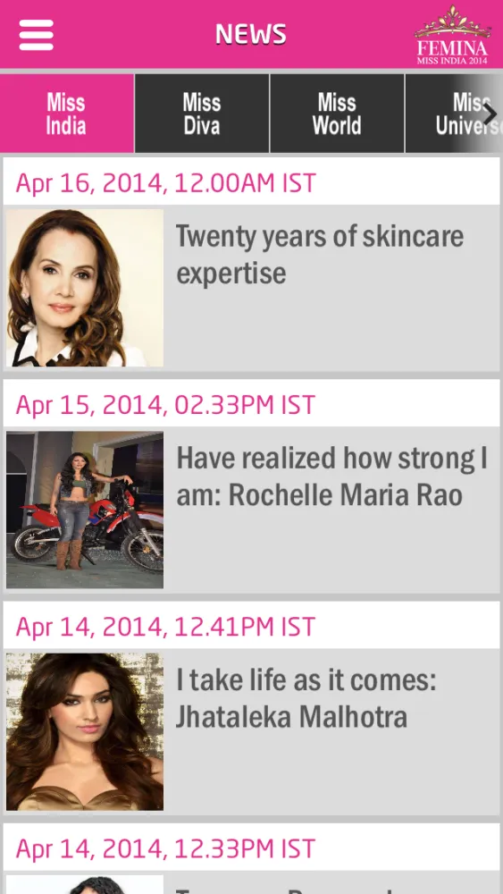 Screenshot di Miss India