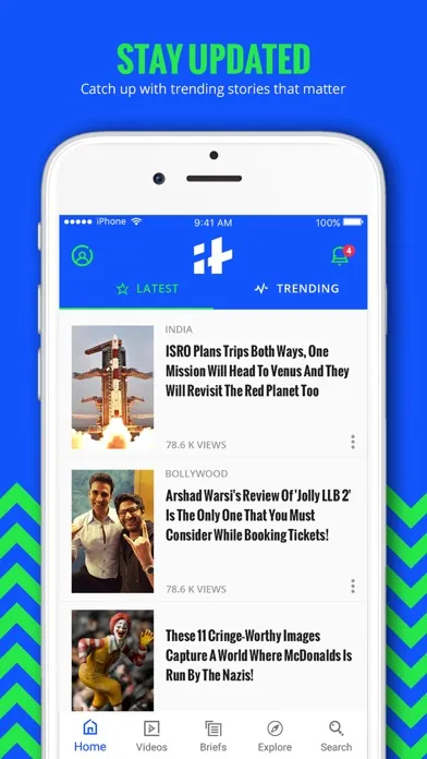 ภาพหน้าจอของ Indiatimes - Trending News App