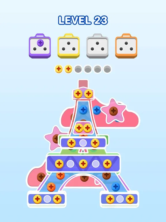 Tangkapan layar Screw Sort Jam -Pin Jam Puzzle iPad 