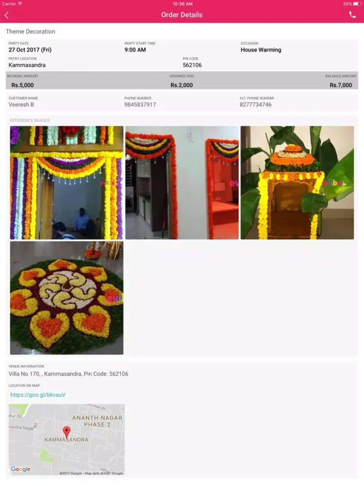 Zrzuty ekranu Evibe.in Partner iPad 