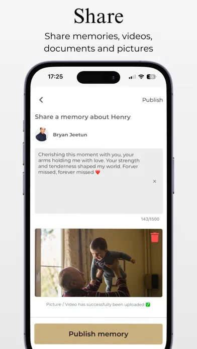 ภาพหน้าจอของ Till Always - Memorial App