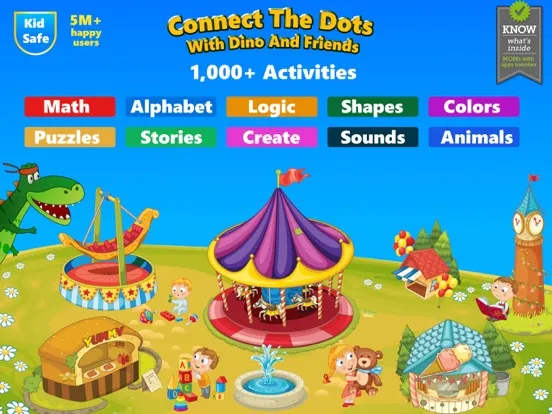 Tangkapan skrin Dinosaur Dots Connect for kids iPad 