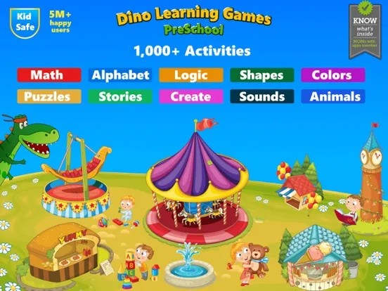 Dino Preschool ABC Math Games iPad 應用截圖