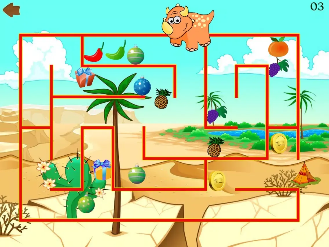 Dino Maze: kids learning games iPad 應用截圖