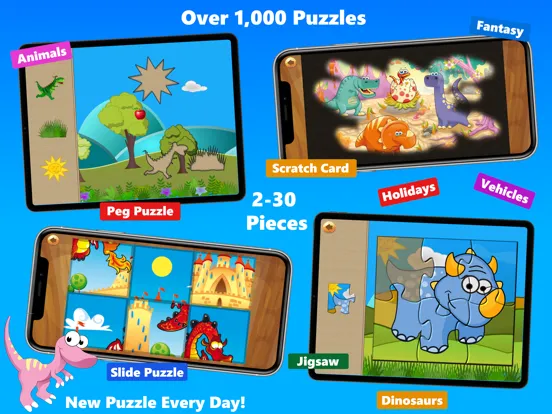 Dino Puzzle Kid Dinosaur Games iPad  スクリーンショット
