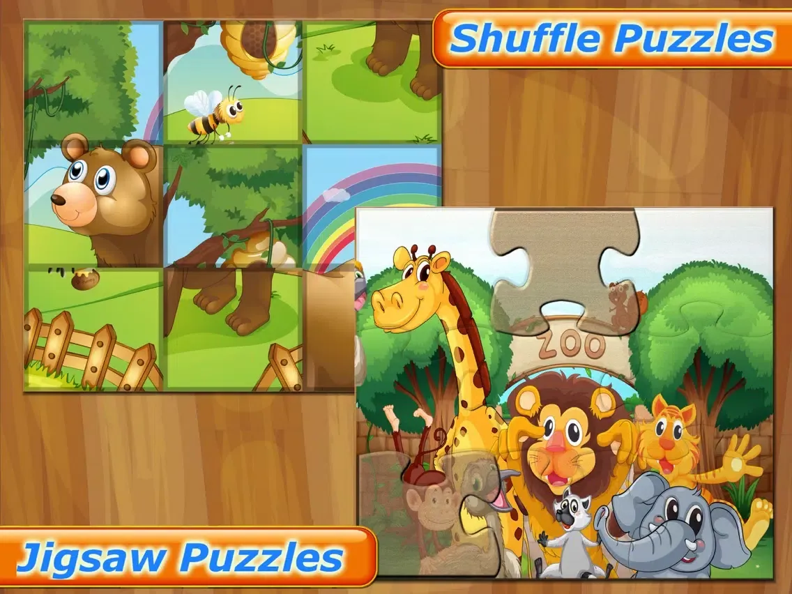 Capturas de tela do Wild animals kids puzzle games iPad 