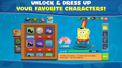 Tangkapan skrin SpongeBob: Krusty Cook-Off