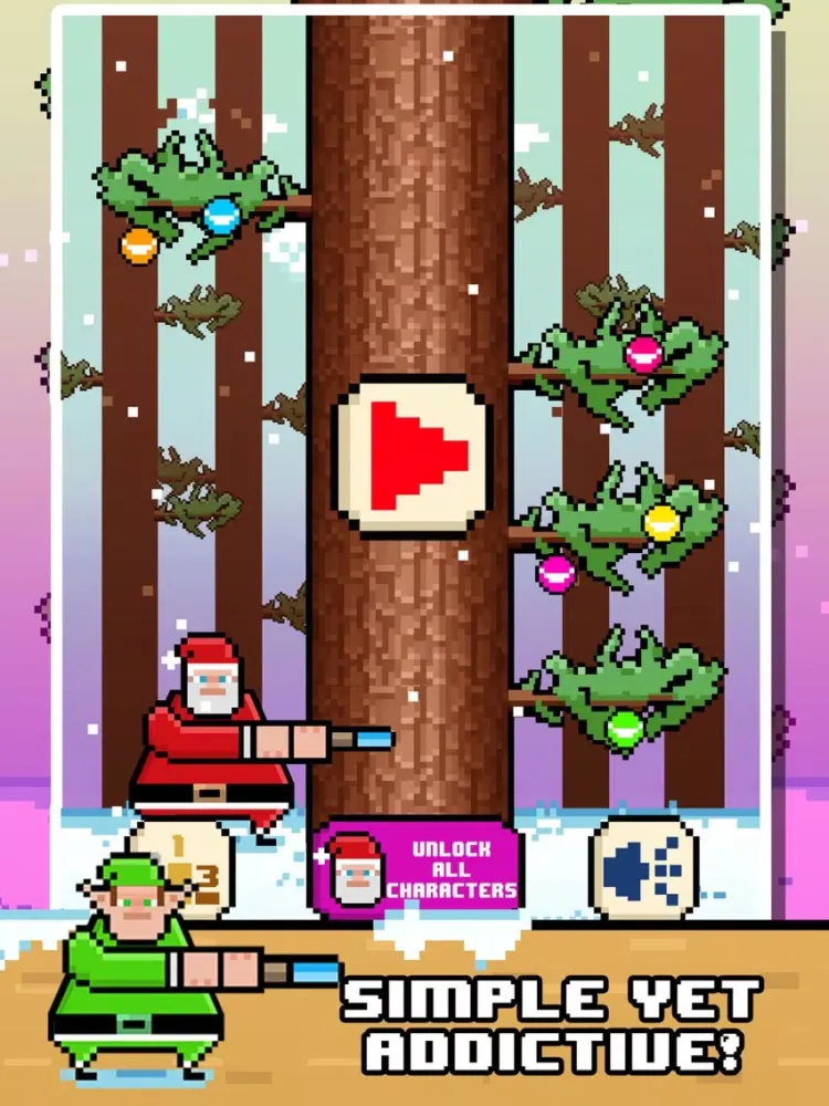 Ảnh chụp màn hình của Santa Chopping Christmas Circle Rush - elf 2016 games! iPad 
