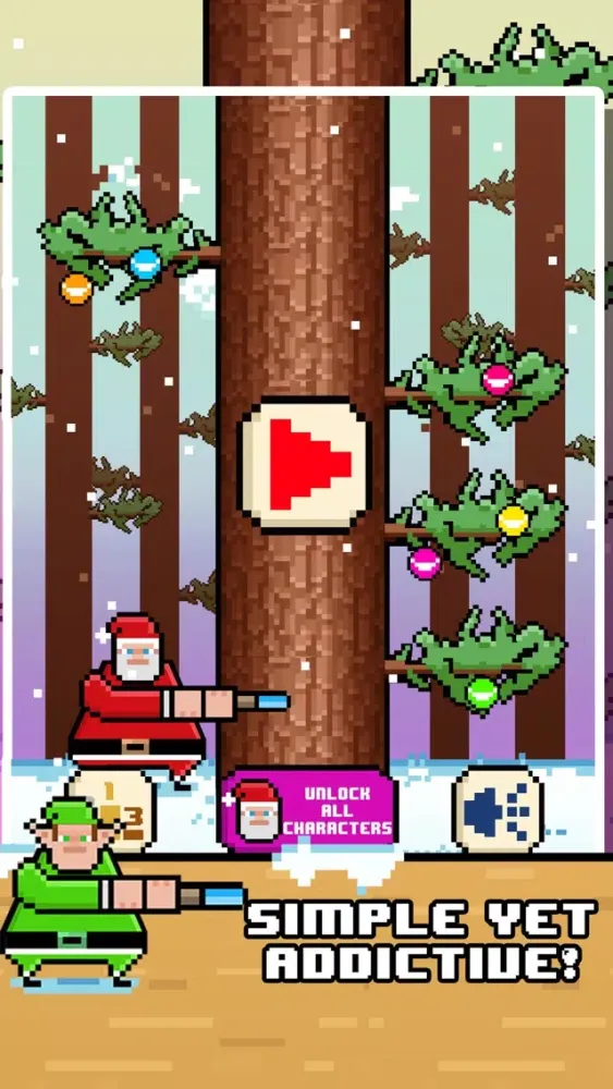 Ảnh chụp màn hình của Santa Chopping Christmas Circle Rush - elf 2016 games!