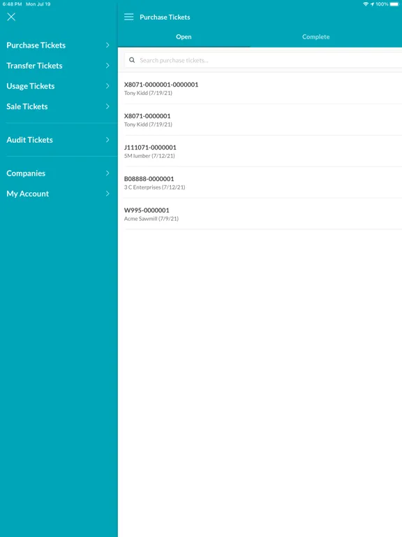 Tangkapan skrin TRACT Inventory iPad 