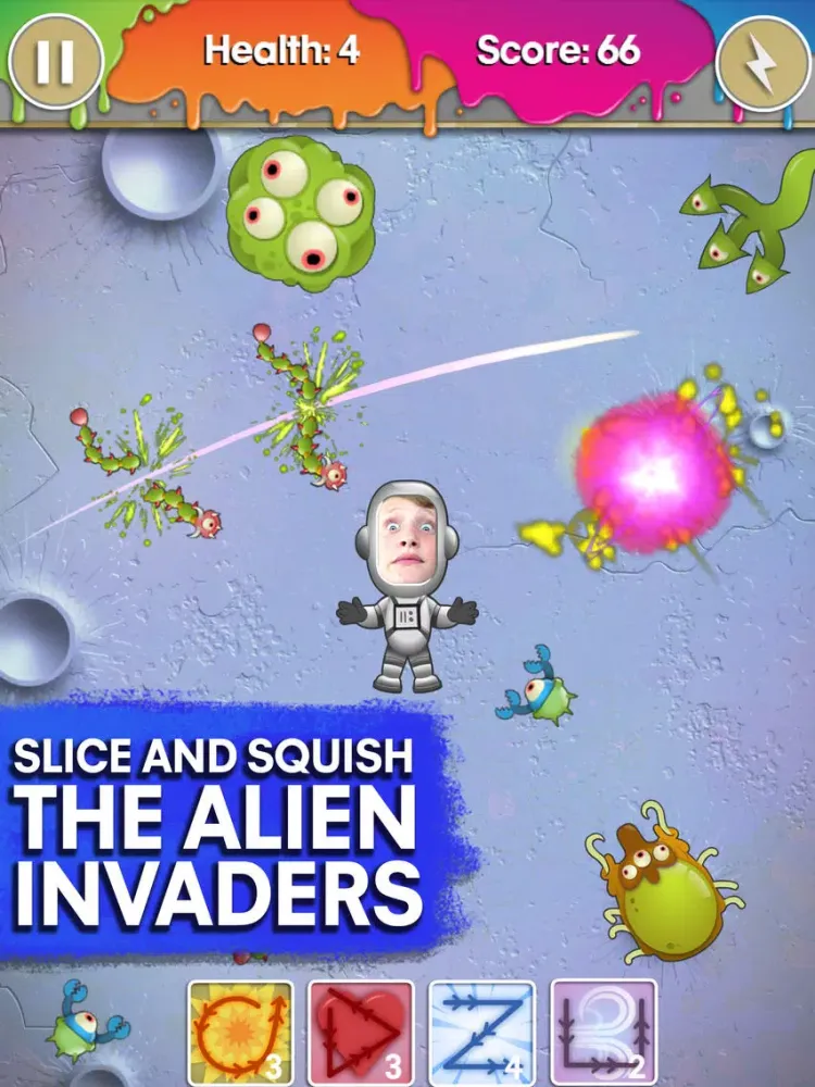 ภาพหน้าจอของ Face Invaders iPad 