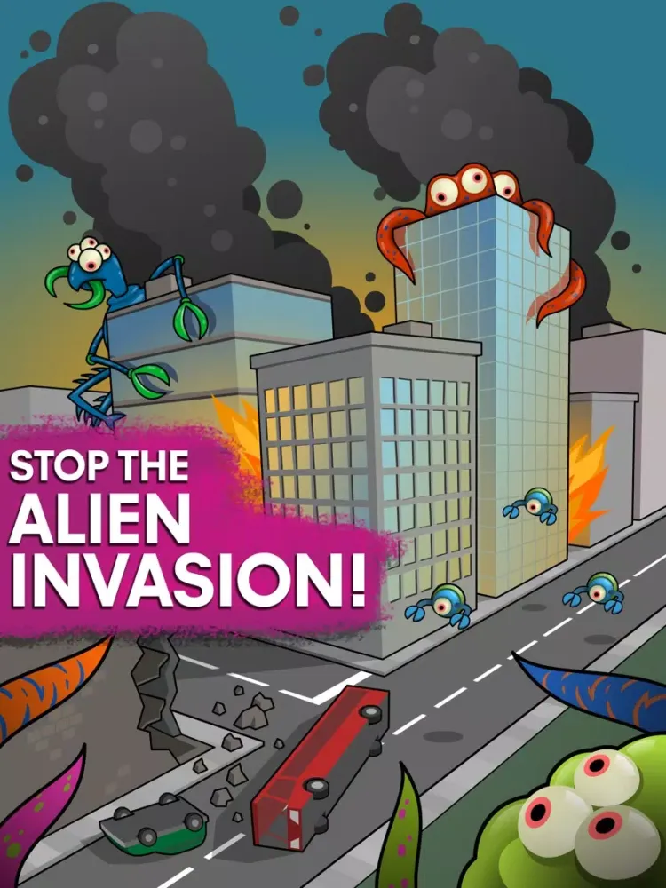 ภาพหน้าจอของ Face Invaders iPad 