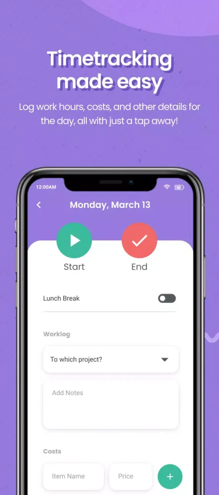TimeSheet Screenshots
