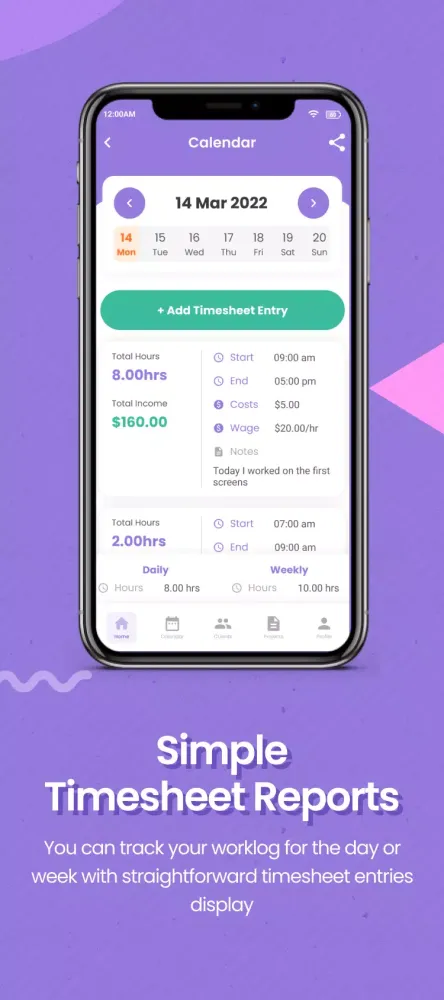 TimeSheet Screenshots