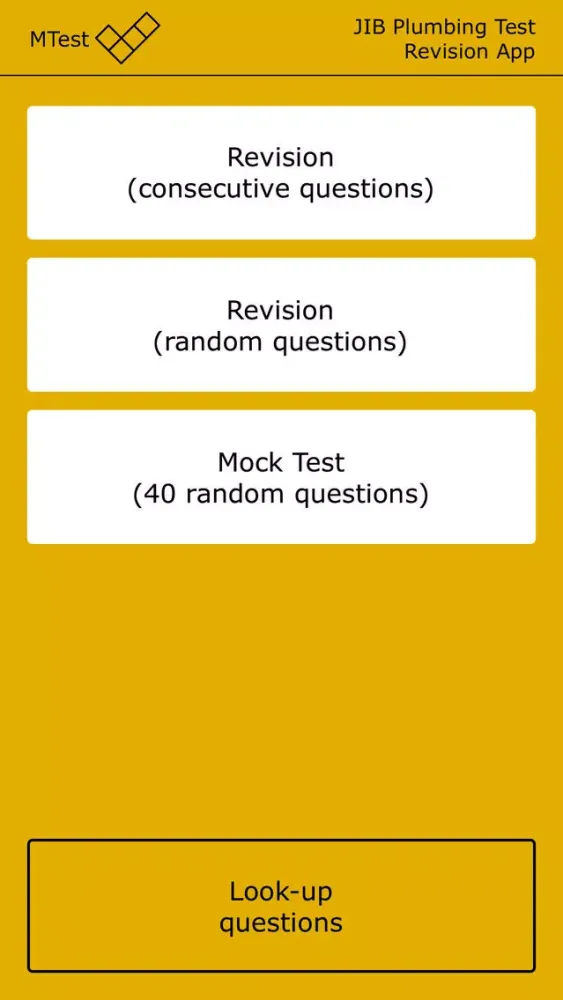 MTest: JIB Plumbing Test Revision Questions Ekran Görüntüleri