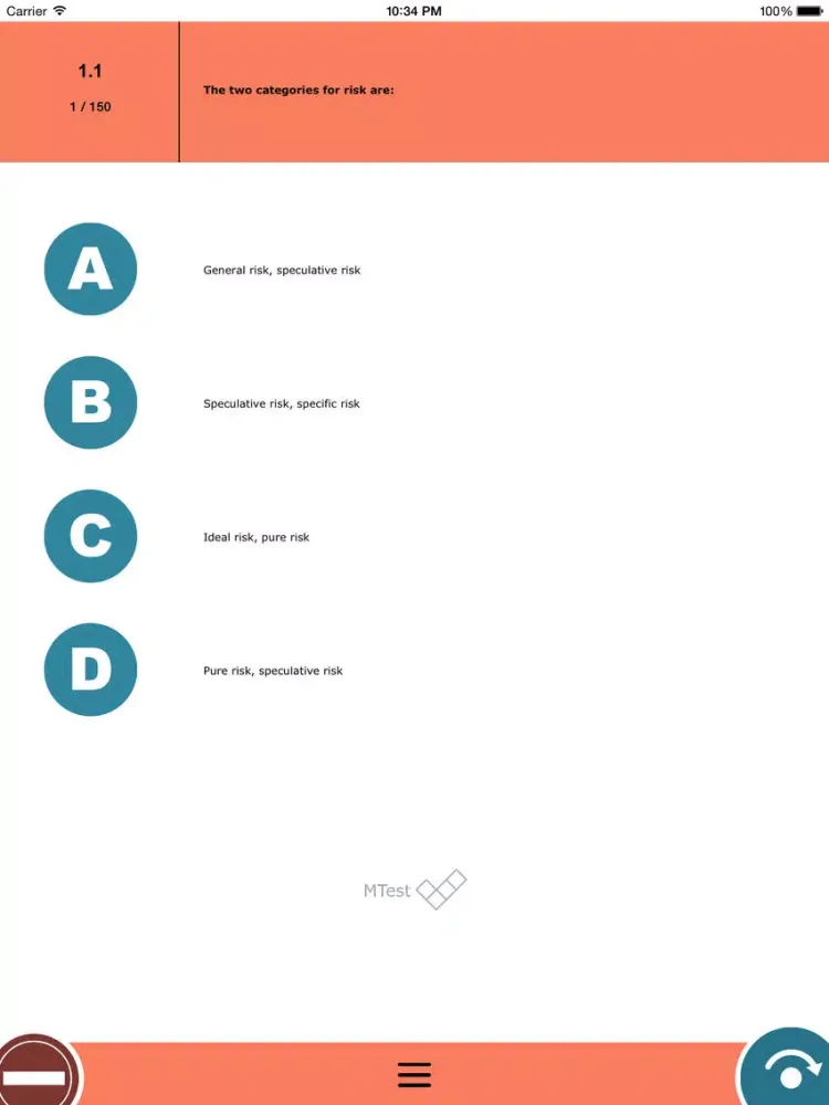 تصاویر MTest: Life And Health Insurance Test iPad 