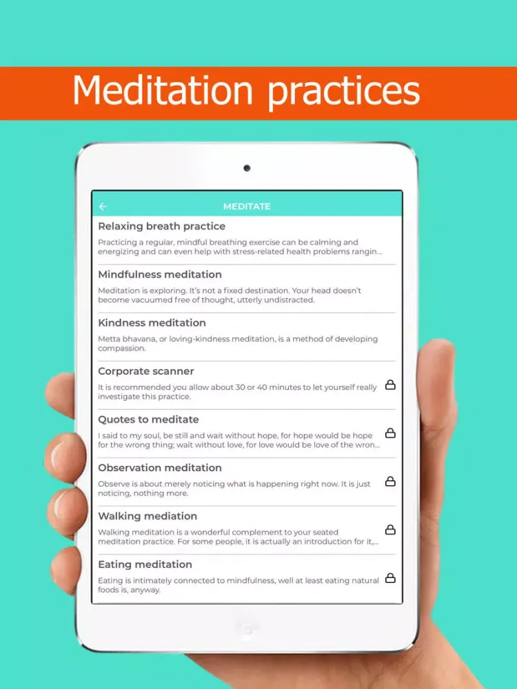 Ảnh chụp màn hình của Time4U Mindfulness Meditation iPad 
