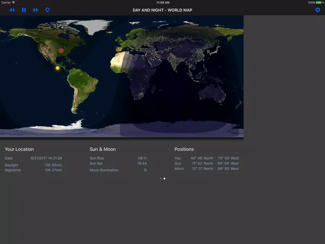 ภาพหน้าจอของ Day & Night – World Map iPad 