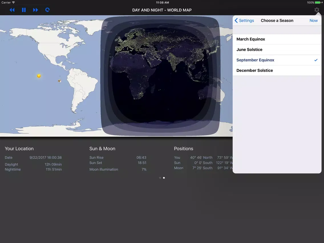 ภาพหน้าจอของ Day & Night – World Map iPad 