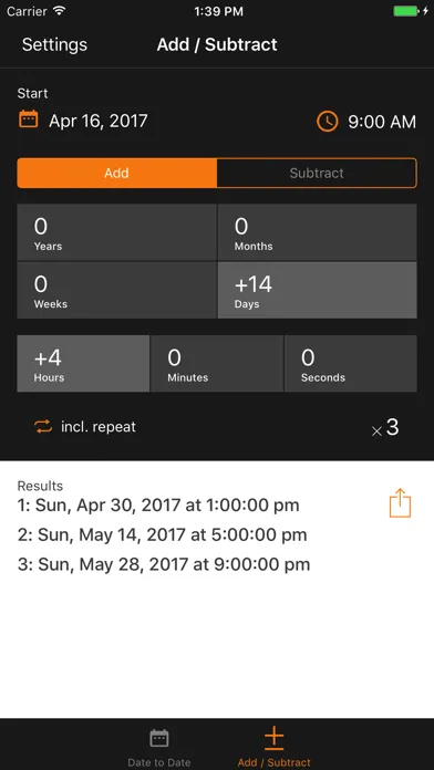 Time & Date Calculator स्क्रीनशॉट