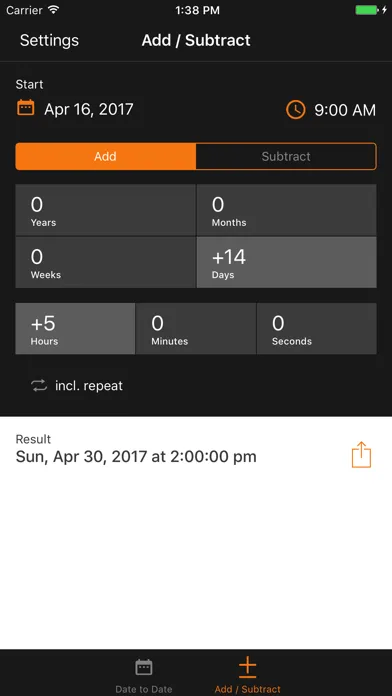Time & Date Calculator स्क्रीनशॉट