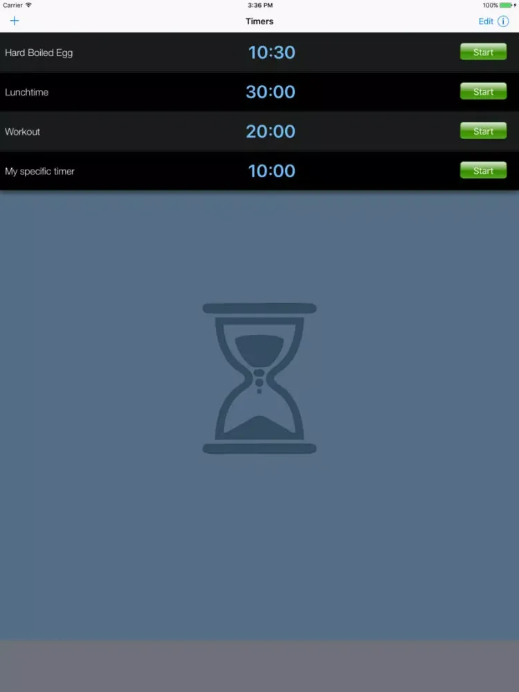 ภาพหน้าจอของ Timer by timeanddate.com iPad 