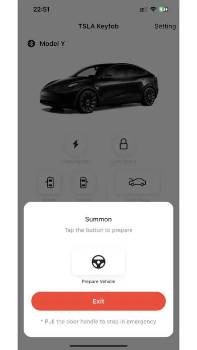 ภาพหน้าจอของ TSLA Keyfob - for Watch, Phone
