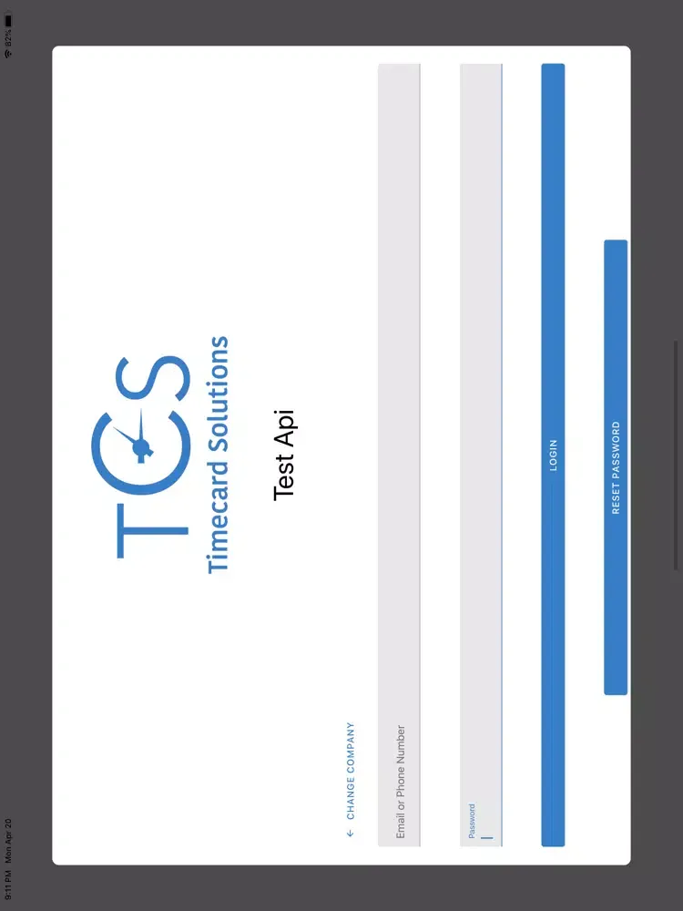 Ảnh chụp màn hình của TCS Mobile iPad 