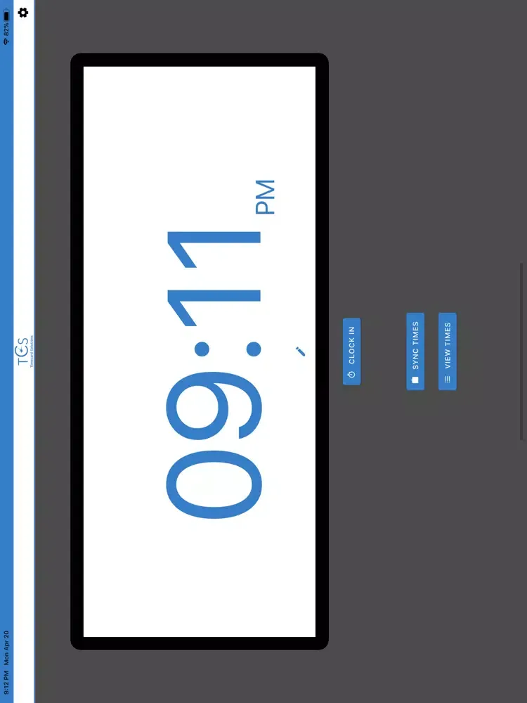 Ảnh chụp màn hình của TCS Mobile iPad 