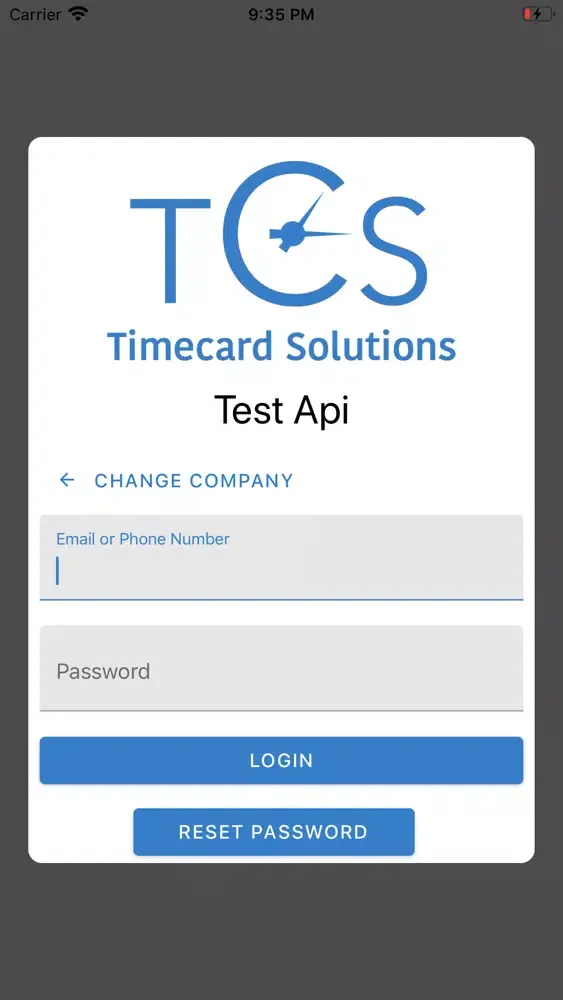 Ảnh chụp màn hình của TCS Mobile