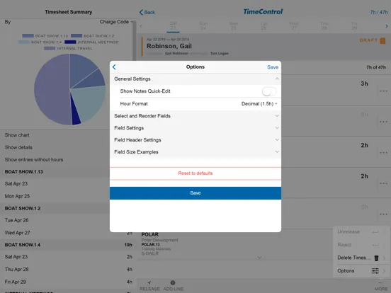 Zrzuty ekranu TimeControl Mobile iPad 