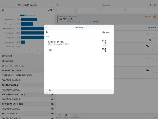 Zrzuty ekranu TimeControl Mobile iPad 