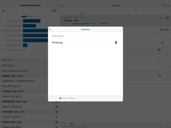 Zrzuty ekranu TimeControl Mobile iPad 