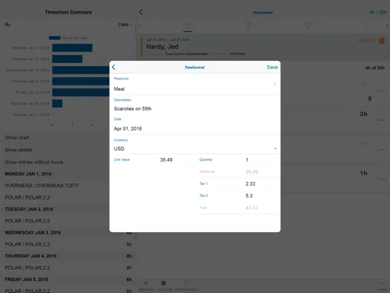 Zrzuty ekranu TimeControl Mobile iPad 