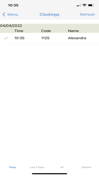TimeFiler Punch Clock Ekran Görüntüleri