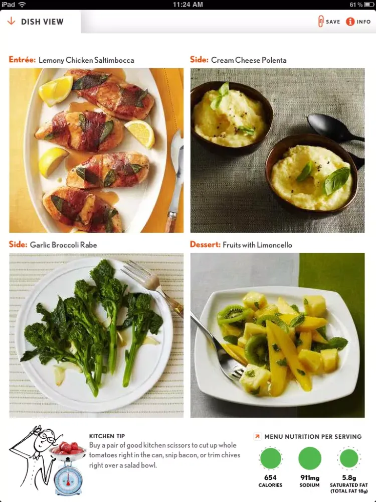 Ảnh chụp màn hình của Cooking Light Recipes: Quick and Healthy Menu Maker iPad 