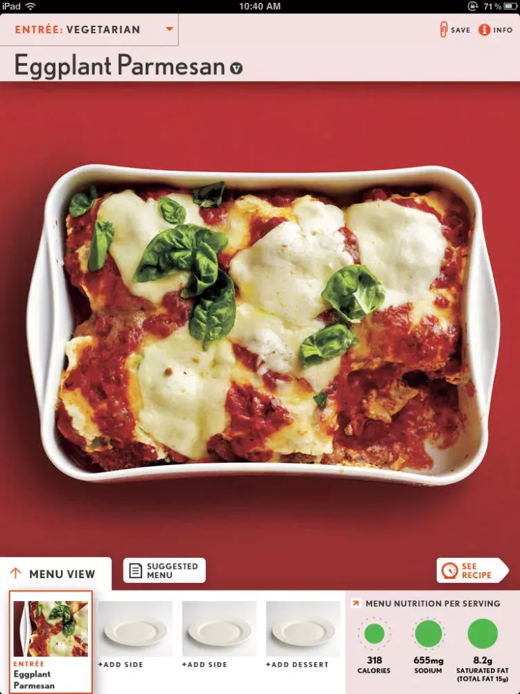 Ảnh chụp màn hình của Cooking Light Recipes: Quick and Healthy Menu Maker iPad 