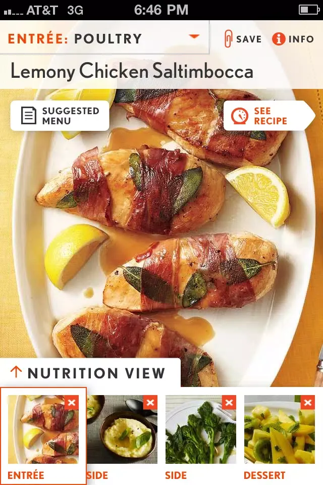 Ảnh chụp màn hình của Cooking Light Recipes: Quick and Healthy Menu Maker