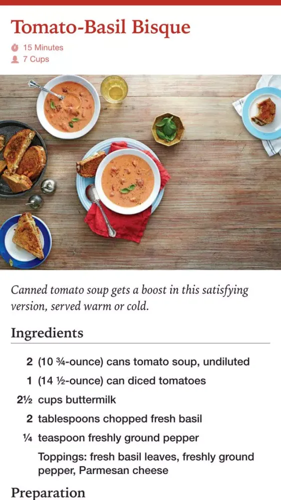 Ảnh chụp màn hình của Southern Living Seasonal Recipes