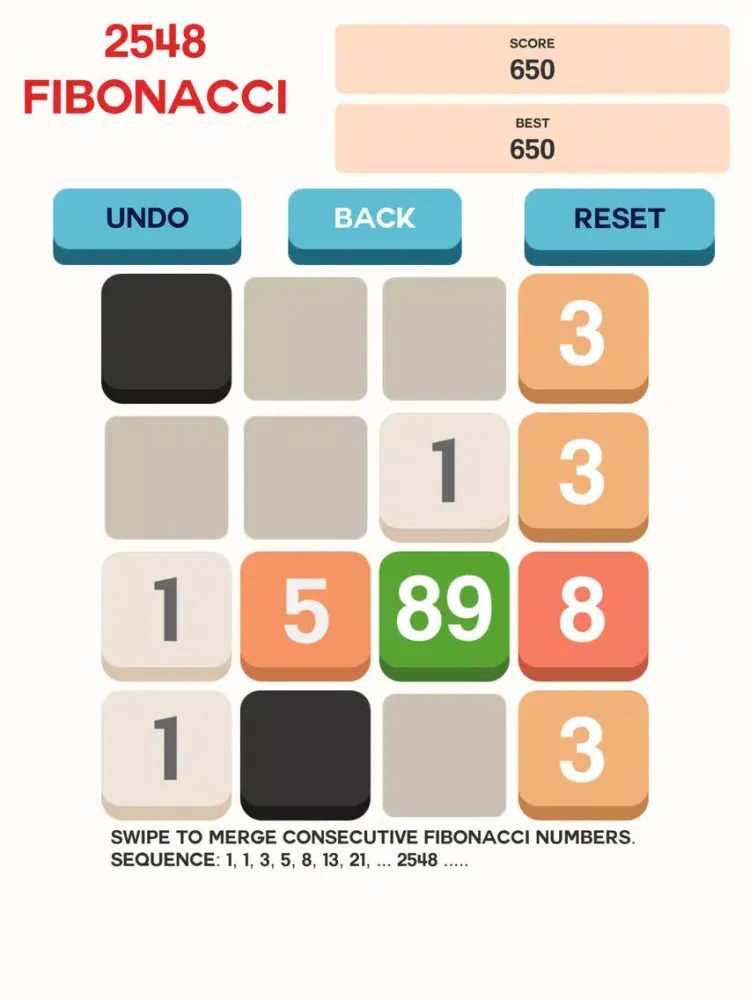 Fibonacci Math Puzzle Pro iPad  Screenshots