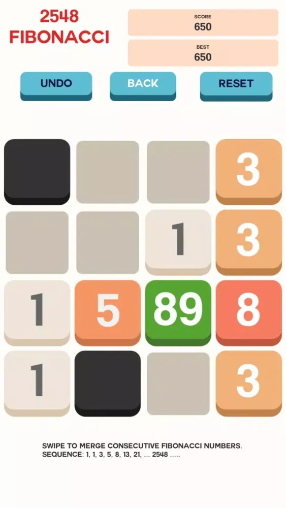 Fibonacci Math Puzzle Pro Screenshots